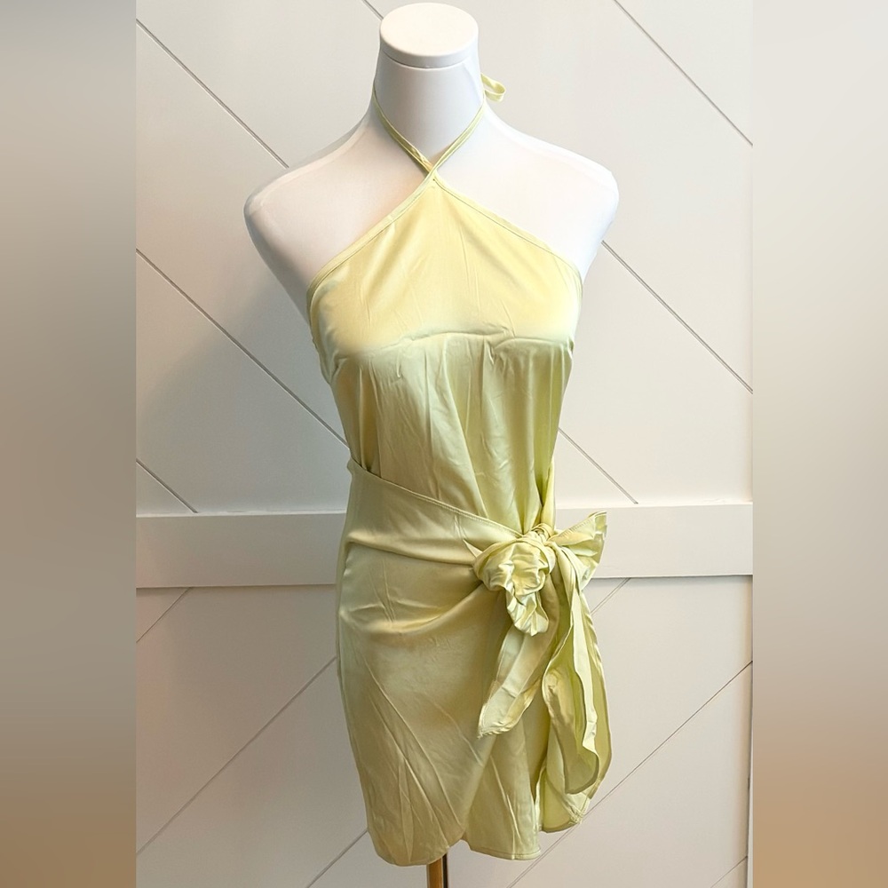 Emory Park Yellow Halter Mini Dress